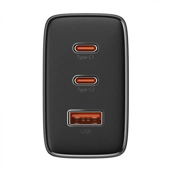 Φορτιστής Πρίζας Baseus OS-Cube Pro 2x USB-C/1x USB 65W - Μαύρο image 2