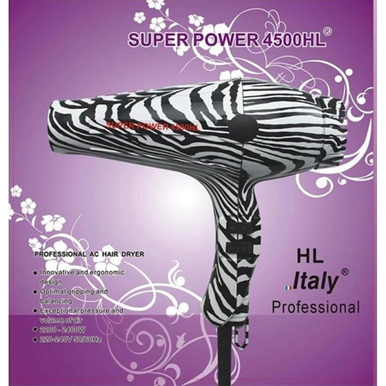 Σεσουάρ Μαλλιών HAIRLUX HL 4500 Zebra 2400W Λευκό/Μαύρο image 1