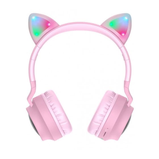 Hoco W27 Cat Ear Ακουστικά Κεφαλής - Ροζ image 1