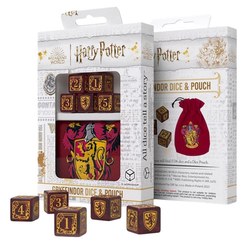 Q-WORKSHOP Harry Potter Dice Set Gryffindor Dice And Pouch Set