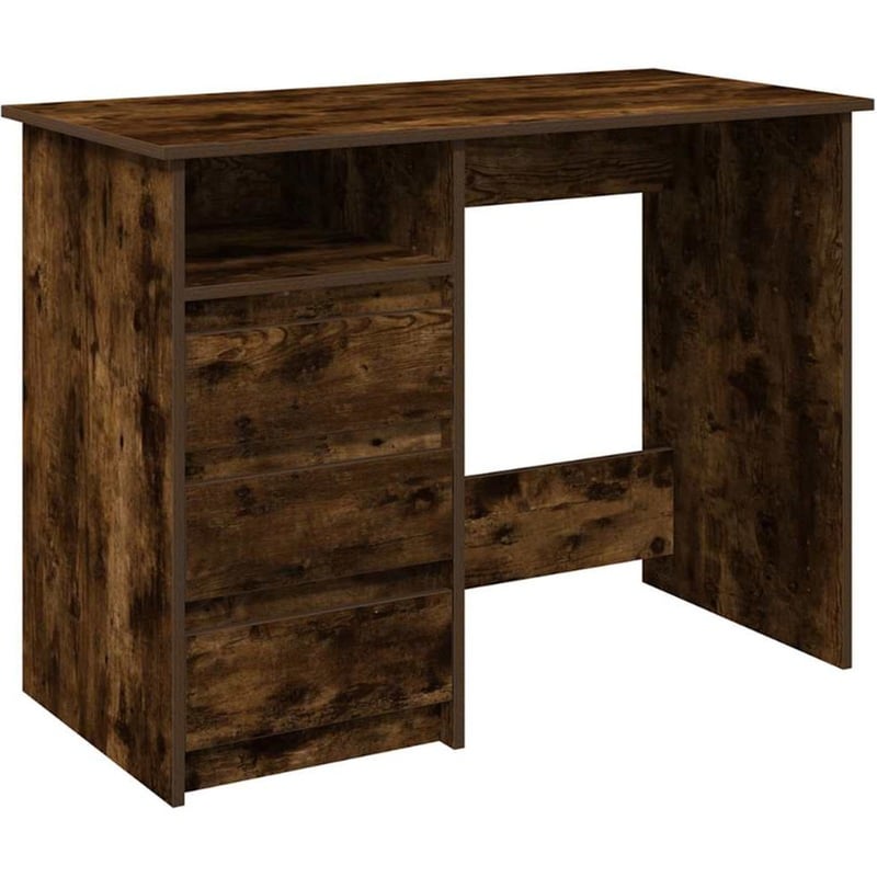 Γραφείο VidaXL από Επεξεργασμένο Ξύλο 102x50x75 cm - Καπνιστή Δρυς