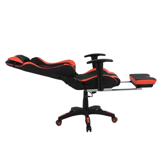 Gaming Καρέκλα Speed Homemarkt με Υποπόδιο - Κόκκινο/Μαύρο image 4