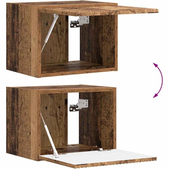Έπιπλο Τηλεόρασης VidaXL Επιτοίχιο 2 τμχ 39 x 31 x 29,5 cm - Παλαιωμένο Ξύλο image 10