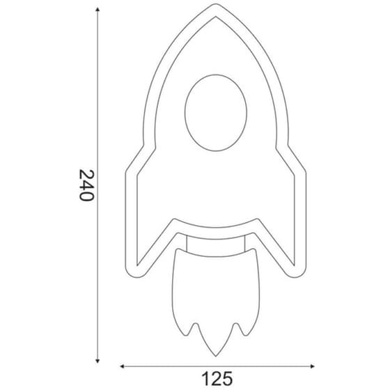 Παιδικό Φωτιστικό Τοίχου Led Aca Nasa ZM21005WR - Κόκκινο image 1