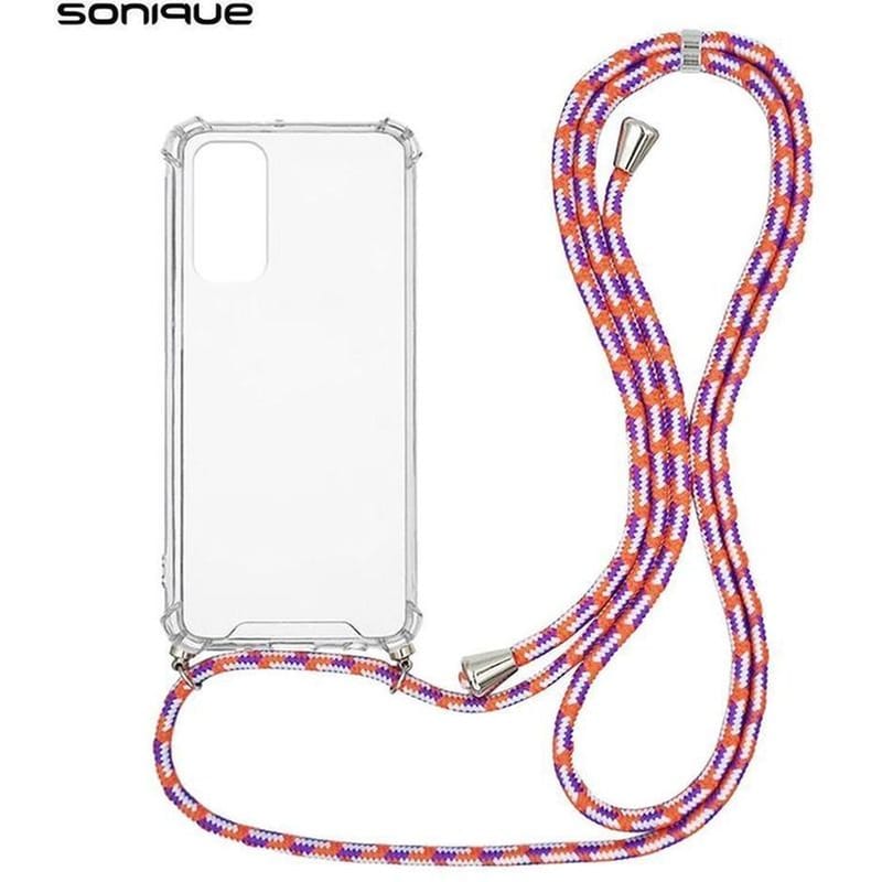 Θήκη Xiaomi Redmi Note 12 5G - Sonique Armor Clear Με Κορδόνι - Μαύρο
