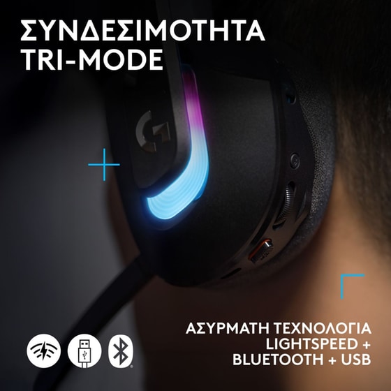 Logitech G G522 LIGHTSPEED Wireless Gaming Headset  Μαύρα image 4