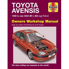 Toyota Avensis Petrol (98 - Jan 03) Haynes Repair Manual