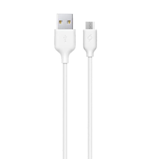 Καλώδιο Φόρτισης/Συγχρονισμού TECC Micro USB 1.2m - Λευκό image 0