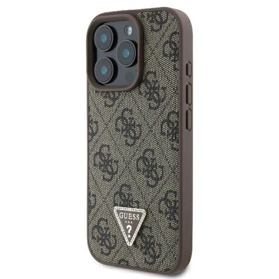Θήκη Apple iPhone 16 Pro Guess 4g Triangle Strass - Καφέ image 2