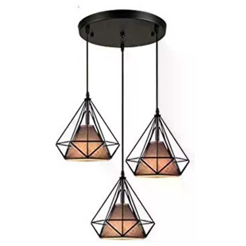 Φωτιστικό Οροφής Χατζηκοντίδης Τρίφωτο C30 Ciclio3b280 - Μαύρο/Καφέ