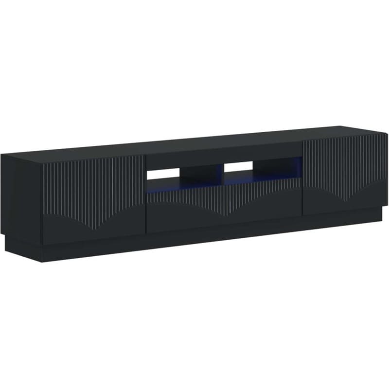 Έπιπλο Τηλεόρασης VidaXL HOORN με LED 3 τμχ 179 x 35 x 40 cm - Μαύρο