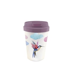 Κούπα Μεταφοράς Bioloco Watercolor Bird από PLA 350 ml - Πολύχρωμο