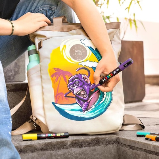 Μαρκαδόροι Ζωγραφικής Posca 1Mr Basic Colours 0.7 mm (8 Τεμάχια) image 3