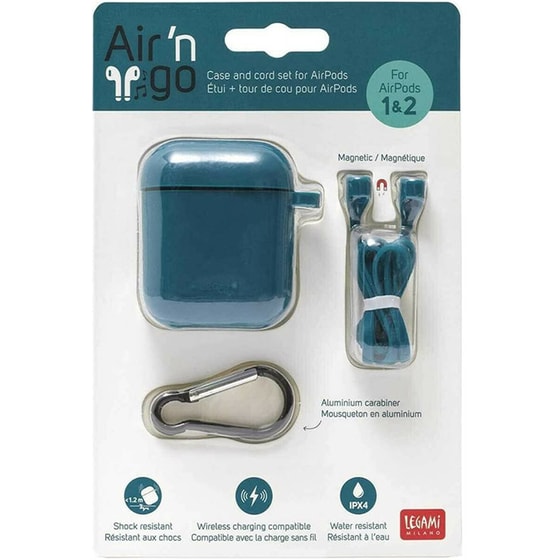 Θήκη Ακουστικών Legami Kit για Apple Airpod για 1st/2nd Gen - Petrol Blue image 1