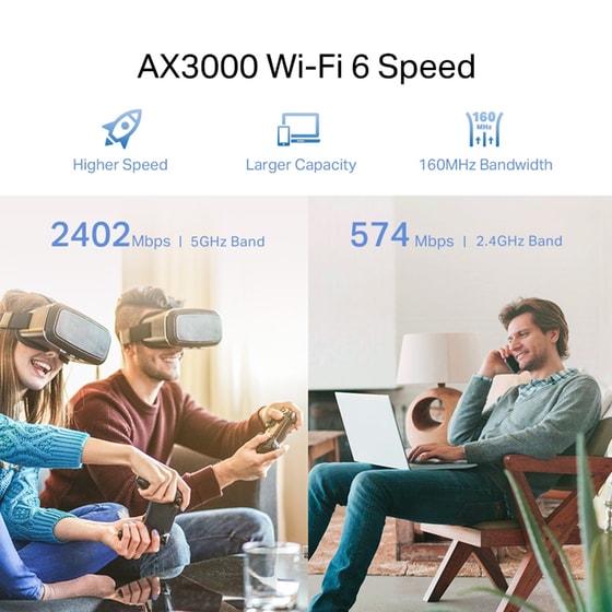 TP-Link RE705X | AX3000 Wi-Fi Extender Wi‑Fi 6 Dual Band (2.4 & 5 GHz) image 3
