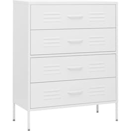 Συρταριέρα Vidaxl από Ατσάλι 80x35x101,5cm - Λευκό