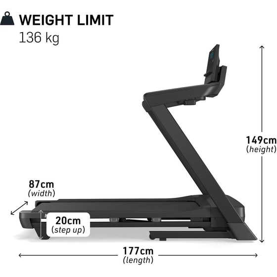 NORDICTRACK T Series 7 2.6 hp Μαύρο Ηλεκτρικός Διάδρομος image 8