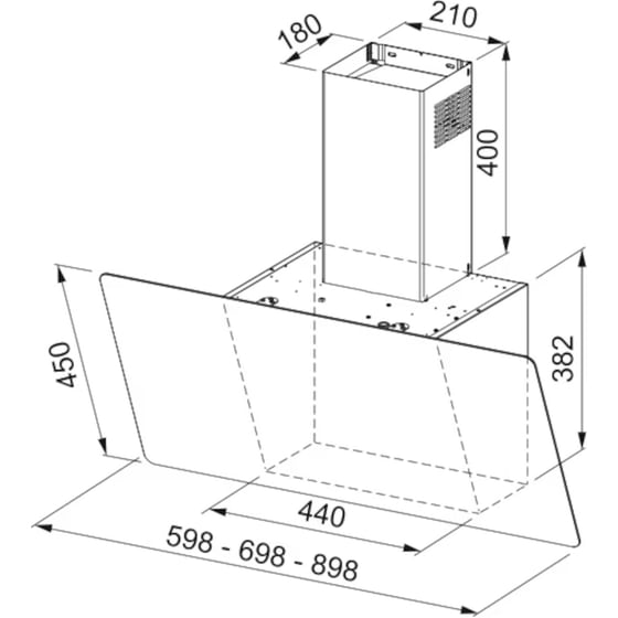 FRANKE EVO 90CM II FPJ 915 V BK/SS 90cm Μαύρο Απορροφητήρας Καμινάδα - Τζάκι image 1