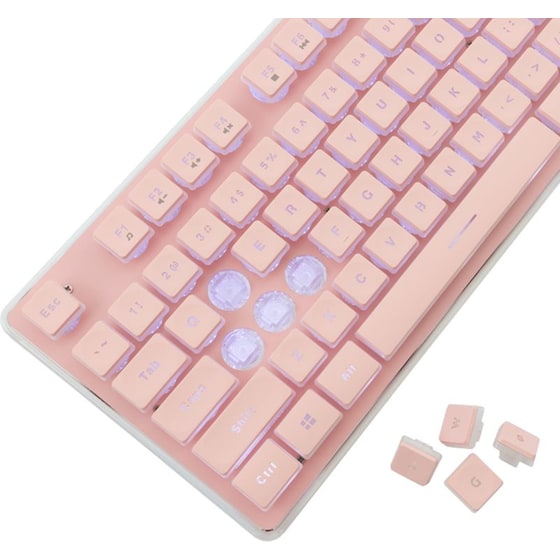 White Shark Tachi Gaming Μηχανικό Ενσύρματο Πληκτρολόγιο Ροζ (US) image 3