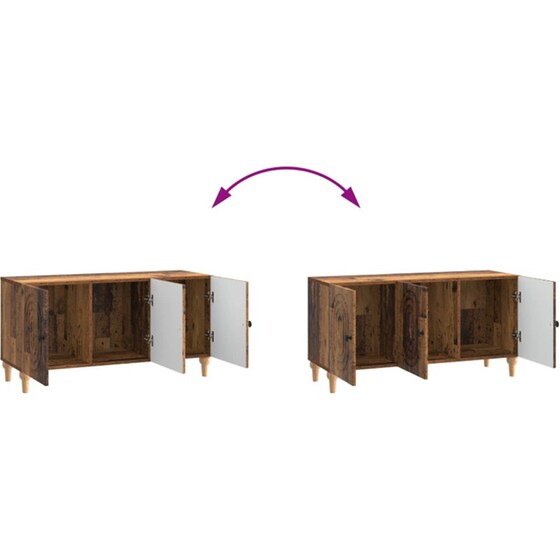 Έπιπλο Τηλεόρασης VidaXL 99 x 34,5 x 50 cm - Παλαιωμένο Ξύλο image 8