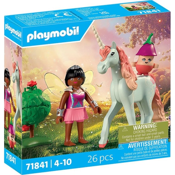PLAYMOBIL®&nbsp; Magic Μονόκερος με Ροζ Χαίτη & Νεράιδα (71841) image 0