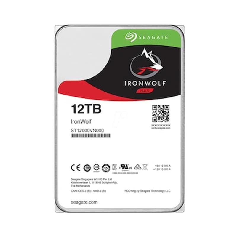 SEAGATE Εσωτερικός Δίσκος HDD SEAGATE Ironwolf ST12000VN0008 3.5 SATA - 256MB 12TB NAS