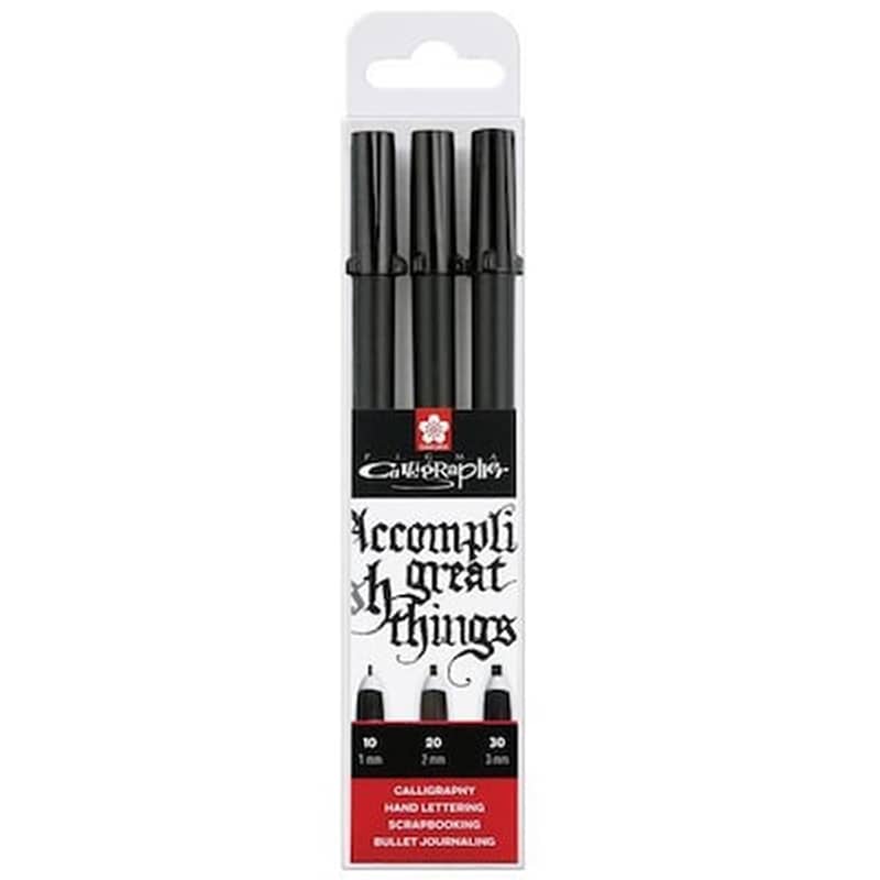 TALENS Μαρκαδόροι Talens Pigma Σετ Καλλιγραφίας 3 Τεμ.0,1 Mm, 0,2 Mm Και 0,3 Mm.