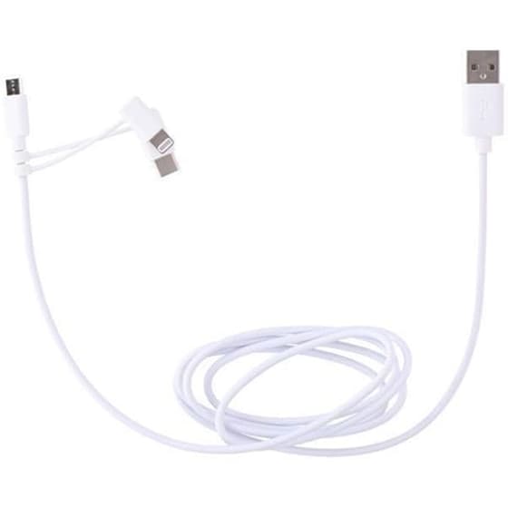 Σετ Καλωδίων AllRide Connect Usb to Lightning/Usb-C/micro Usb 2.1A 1.2m - White image 0