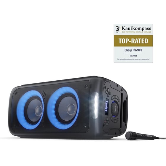 Party Speaker Sharp PS949 132W Karaoke - Μαύρο image 4