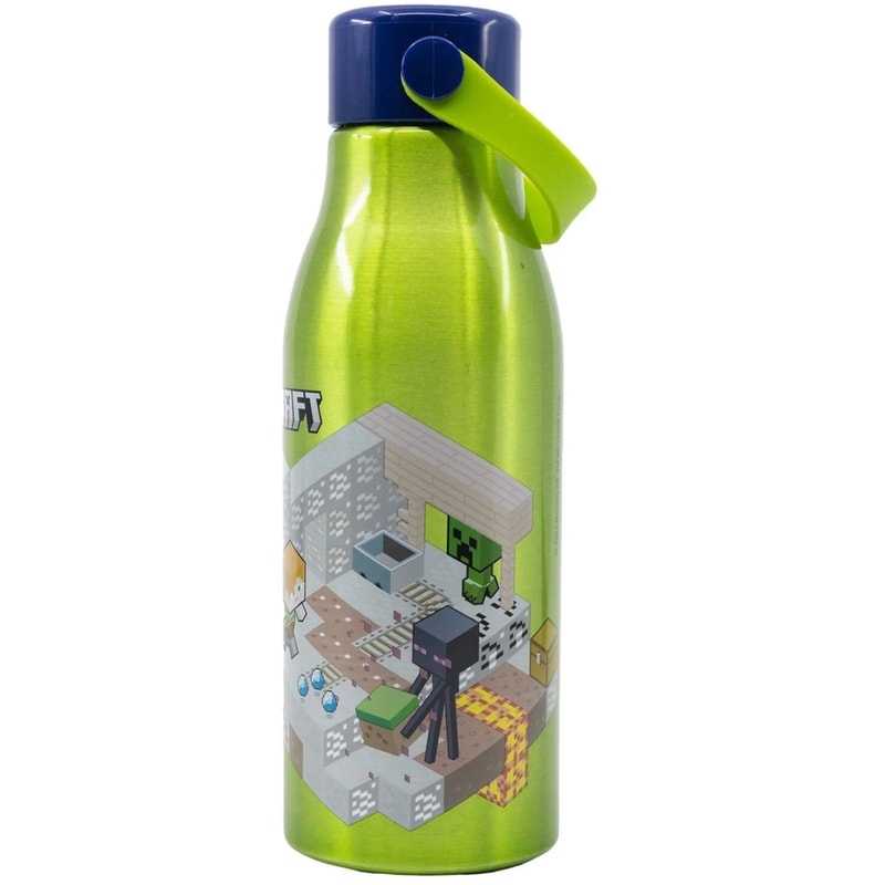 STOR Θερμός Stor Minecraft Isometric Αλουμίνιο 760 ml - Πράσινο