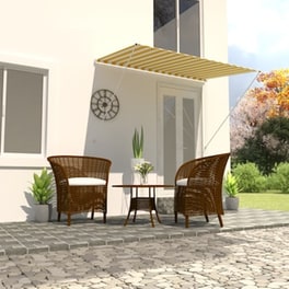 Τέντα Vidaxl Συρόμενη 200x150cm - Λευκό/Κίτρινο