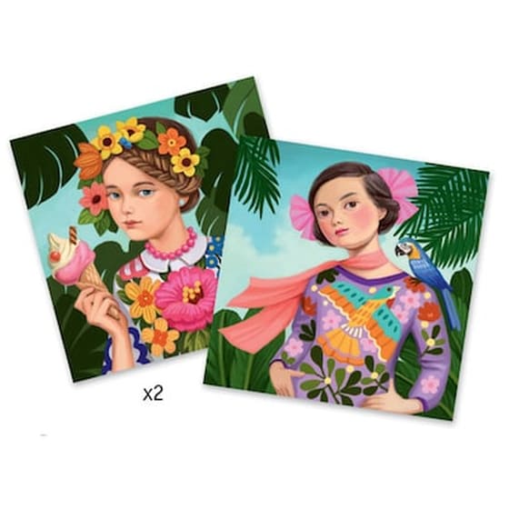 Djeco Χειροτεχνία Δημιουργώ Κάδρο Με Πούλιες "κορίτσι" image 0