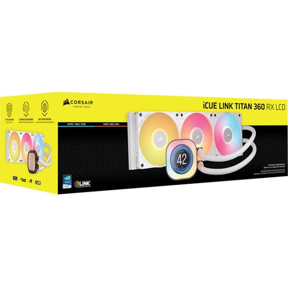 Υδρόψυξη Επεξεργαστή Corsair iCue Link Titan 360 RX LCD RGB 120mm - Λευκό image 4