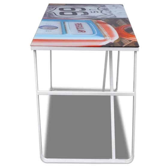 Γραφείο Μελέτης VidaXL από Γυαλί 120x60cm - Λευκό image 3