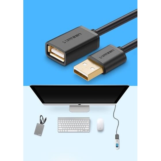 Καλώδιο Ugreen USB-A Male σε USB-A Female - 2m image 2