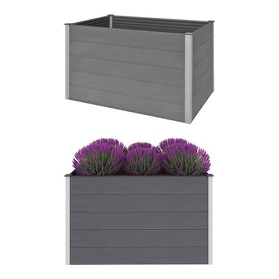 Vidaxl Ζαρντινιέρα Υπερυψωμένη Γκρι 150 X 100 X 91 Εκ. Από Wpc image 1