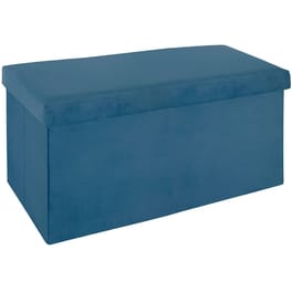 Σκαμπό Σαλονιού Ταμπουρέ Spitishop A-s Tess Velvet 76x38x38 cm - Μπλε