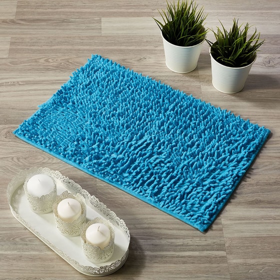Πατάκι Μπάνιου Whitegg Ορθογώνιο από Πολυεστέρα 40x60 cm - Τυρκουάζ image 1