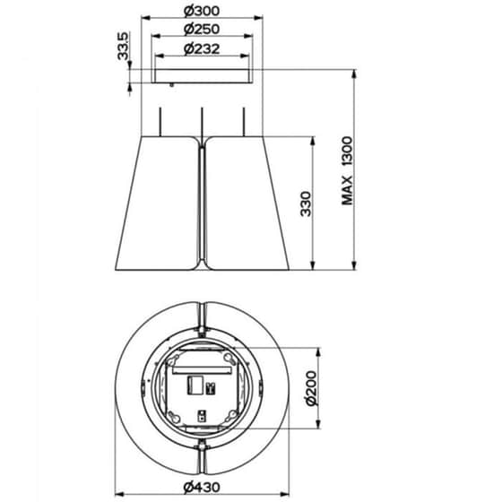 FABER 345.0655.178 BEAT TITANIUM MATT F45 Απορροφητήρας Καμινάδα - Τζάκι 45 cm - Καφέ image 4