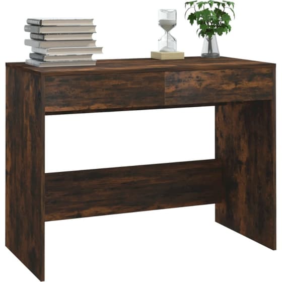 Γραφείο VidaXL από Μοριοσανίδα 101x50x76,5 cm - Καπνιστή Δρυς image 3