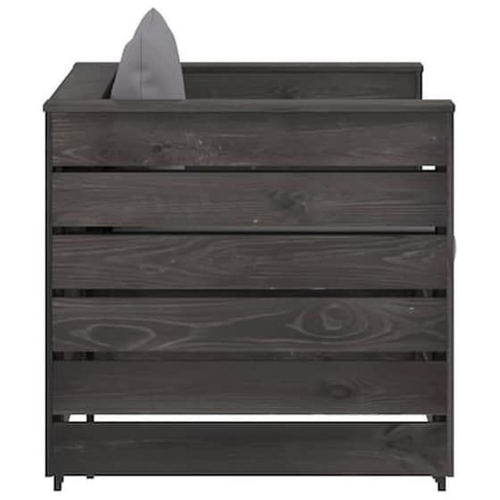 Vidaxl Σαλόνι Κήπου 2 Τεμαχίων Από Γκρι Εμποτισμένο Ξύλο Με Μαξιλάρια image 5