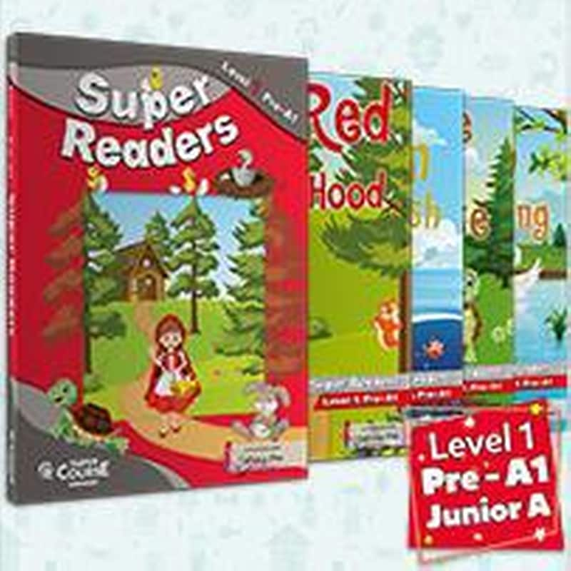 Super Readers 1 Pack Junior A (Golden Fish,Little red riding hood,The Hare and the Tortoise,The Ugly duckling)