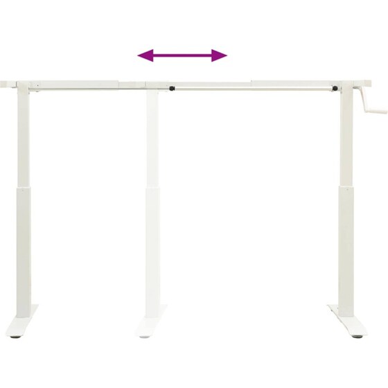 Γραφείο VidaXL από Μασίφ Ξύλο Δρυός 120x60 cm - Λευκό και Φυσικό image 10