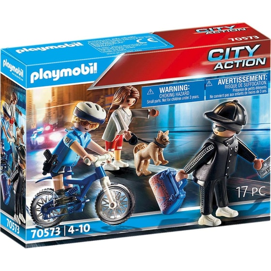 PLAYMOBIL® City Action Αστυνομικός με Ποδήλατο και Πορτοφολάς (70573) image 0