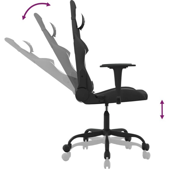 Καρέκλα Gaming VIDAXL 345477 - Μαύρο image 4