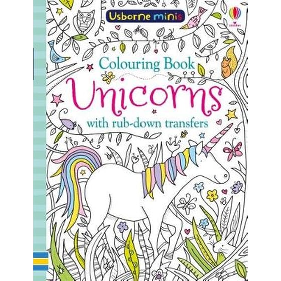 Colouring Book Unicorns with Rub Downs image 0