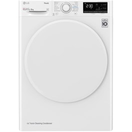LG RH80V9AV0N 8 kg με Αντλία Θερμότητας Λευκό Στεγνωτήριο Ρούχων