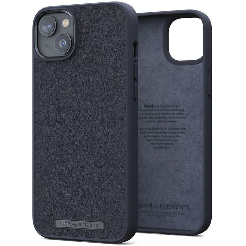 Θήκη Apple iPhone 14 Plus - Njord Leather Full Cover Case - Black