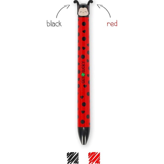 Στυλό Διαρκείας Legami Πασχαλίτσα Click & Clack 2 Χρώματα Ladybug 0.7 mm image 1