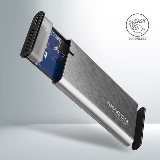 AXAGON EEM2-SG2 USB-C 3.2 Gen 2 Θήκη για M.2 NVMe & SATA SSD 30-80mm Αλουμινίου image 2
